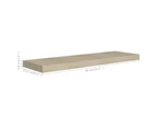 vidaXL Floating Wall Shelves 2 pcs Oak 80x23.5x3.8 cm MDF