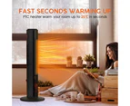 ADVWIN 2000W Ceramic Fan Heater with Timer, Flame Effect
