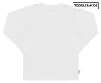 Bonds Toddle/Kids Aussie Cotton Crew Tee / T-Shirt / Tshirt - Nu White