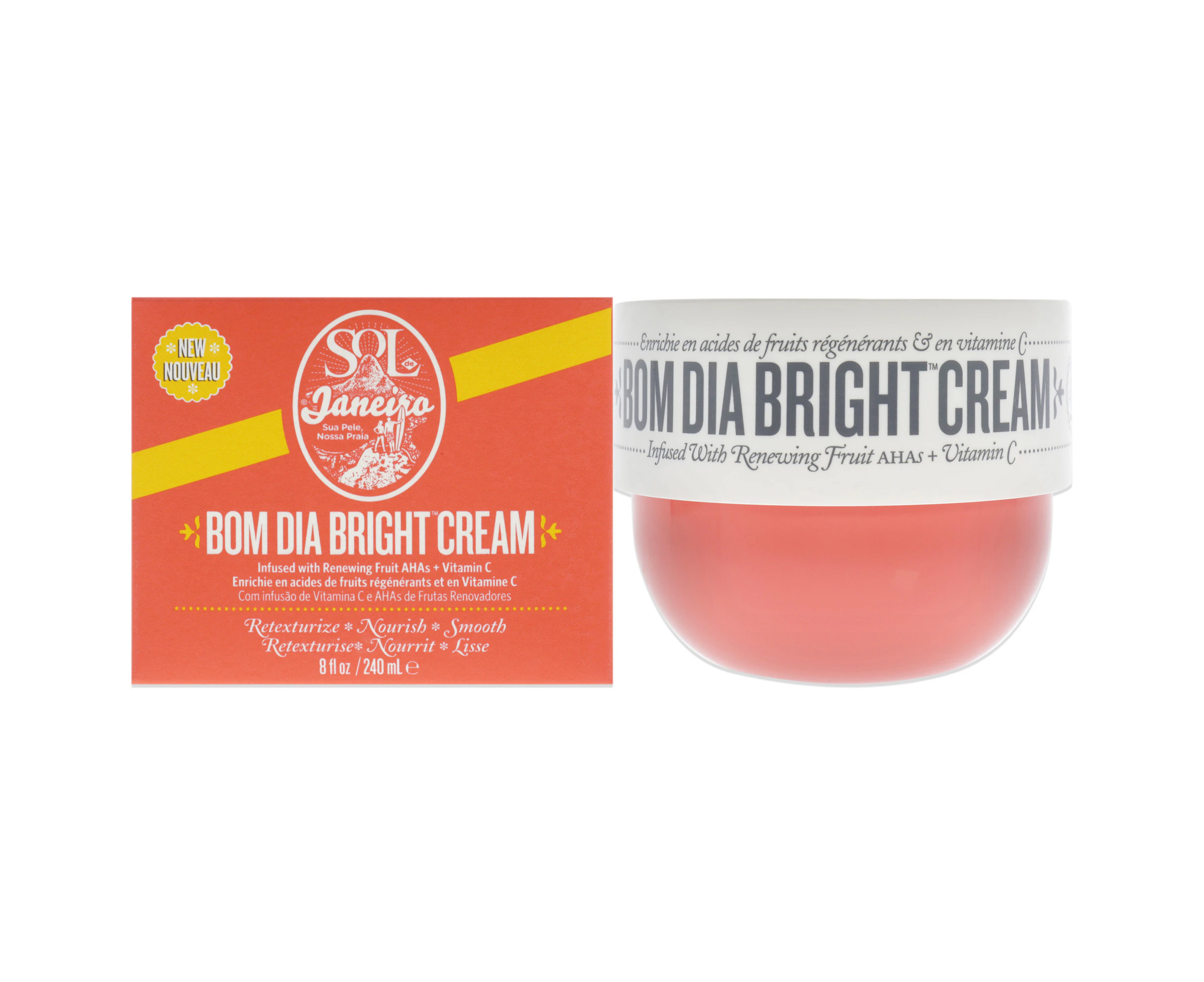 Bom Dia Bright Cream by Sol de Janeiro for Unisex - 8 oz Body Cream Variant Size Value 8 oz