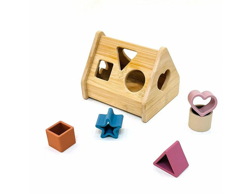 Playette Silicone & Bamboo Play Set 5 Piece - Multi