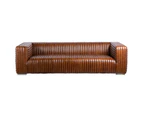 Harmon 3 Seater Leather Sofa,  Havana Brown - Havana Brown Havana Brown