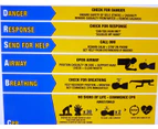 Swimming Pool Safety Sign 2024 updated DRSABCD PVC - Aussie Gold CPR Pool Sign