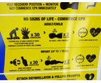 Swimming Pool Safety Sign 2024 updated DRSABCD PVC - Aussie Gold CPR Pool Sign