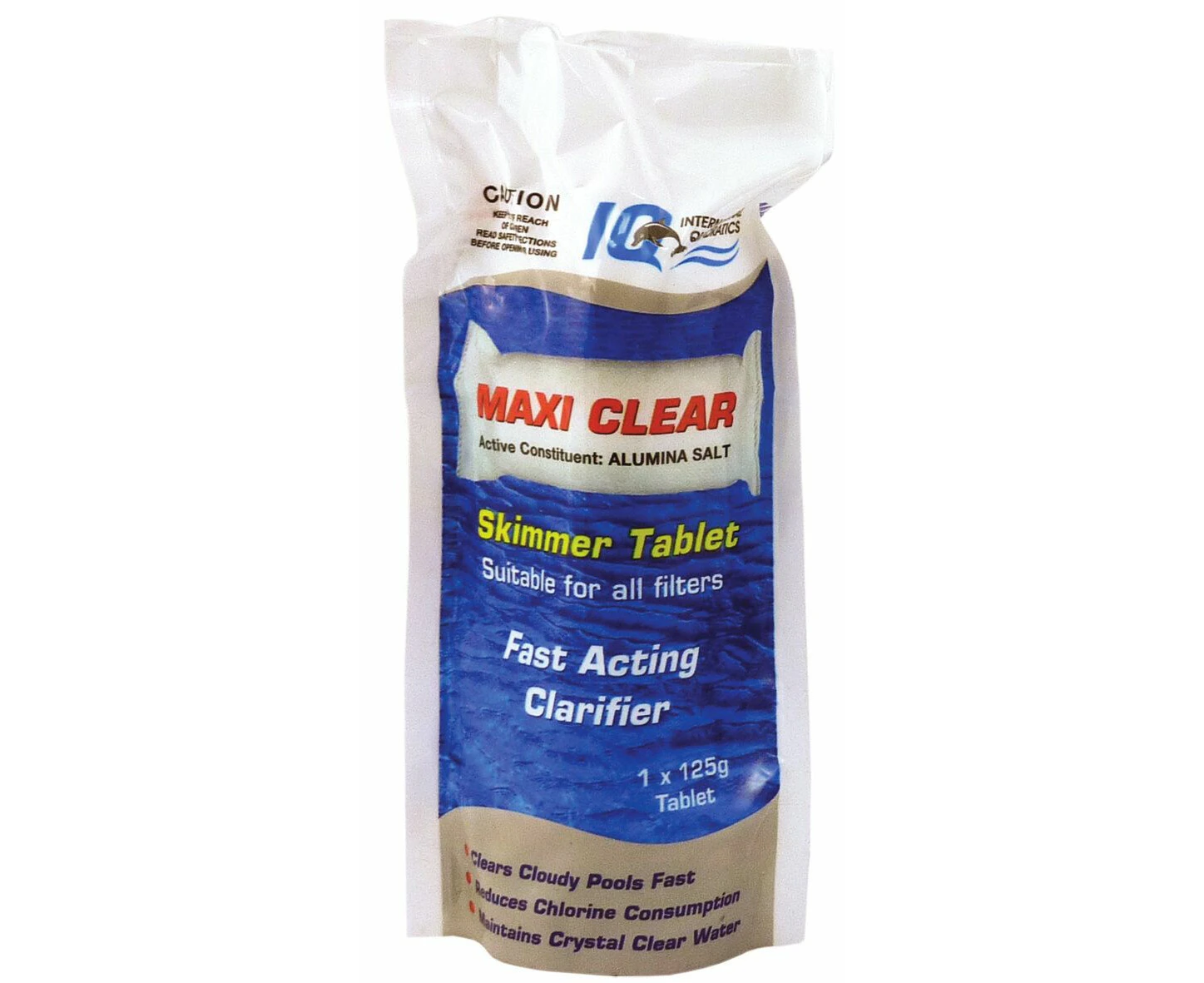 IQ Maxi Clear 125g Clarifier Tablet - Fast Acting Pool Clarifier