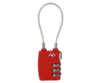 TSA-335 TSA Approved Security Luggage Padlock 3-Digit Combination Password Lock Padlock (Red)