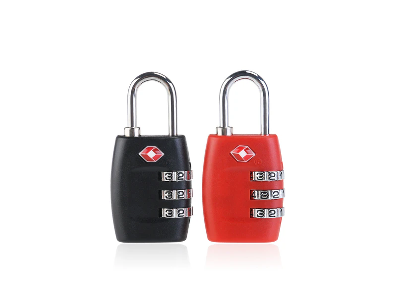 2 Pcs 3 Digit Combination Lock TSA Approved Locks Luggage Padlock Combination Padlock