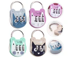 4 Pcs Luggage Cable Lock Home Accessory Daily Use Pad Lock Lovely Locker Lock