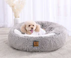 Charlie's Hooded Faux Fur Pet Nest - Grey