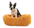 Charlie's Chenille Plush Calming Nest Pet Bed - Orange