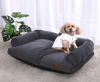 Charlie’s Ripley Corduroy Sofa Pet Bed - Charcoal