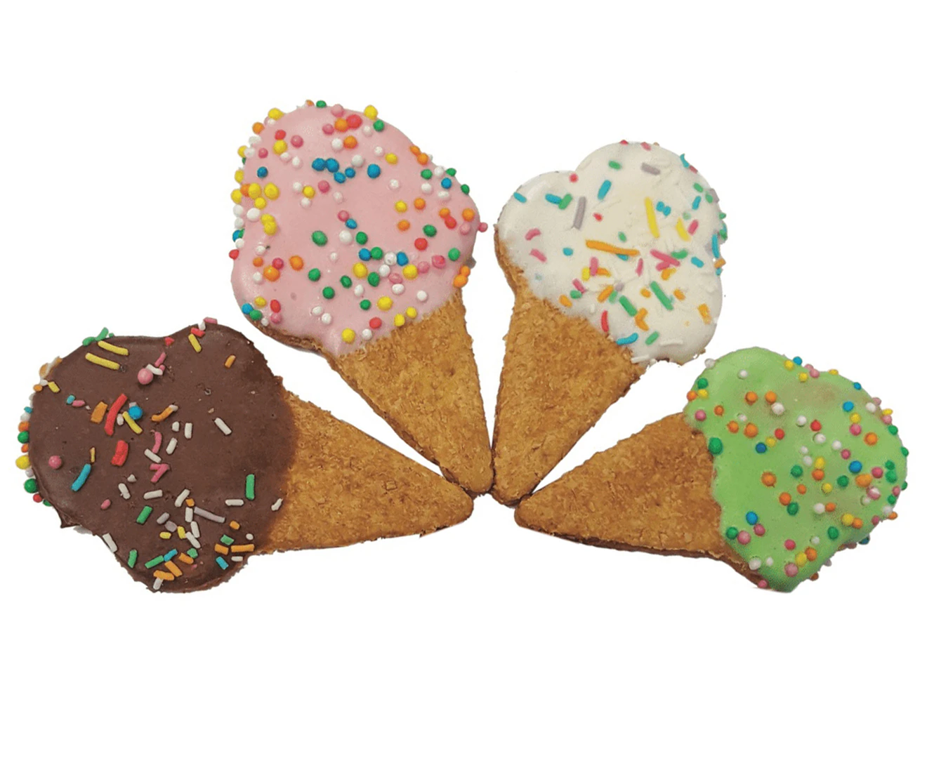 4pk Huds & Toke Little Ice Cream Cone Gourmet Dog Cookies