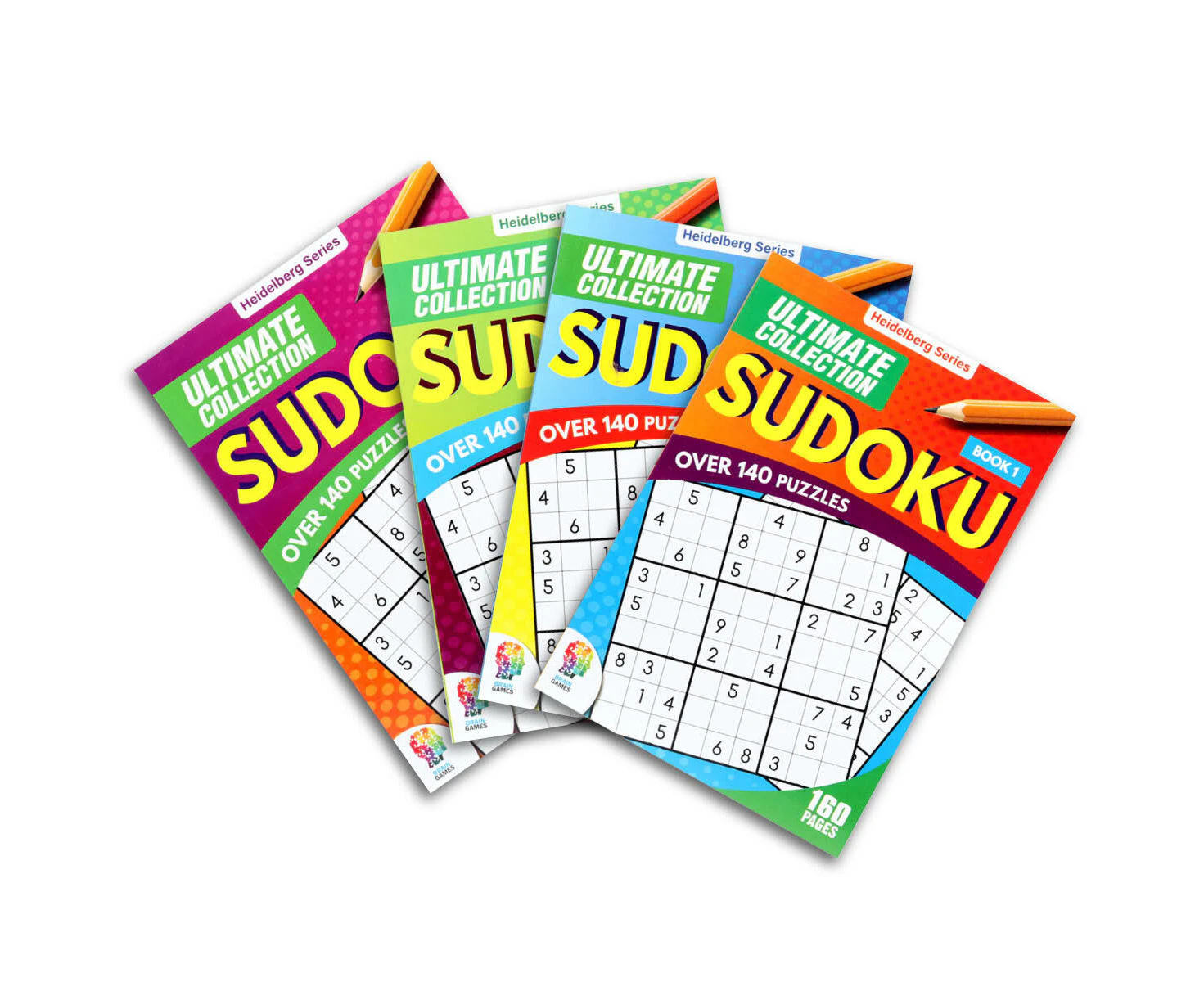 Office Central 4PCE Sudoku Puzzle Books Large Print Ultimate Collection