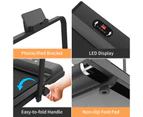 Advwin Walking Pad 8km/h Electric Treadmill 2 IN 1 Home Gym Foldable Compact Running Machine Under Desk Walking Machine Black