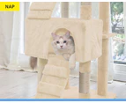 Pawz Cat Tree Scratching Post Scratcher Tower Condo House Furniture Cream 210cm