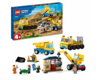 LEGO City Construction Trucks and Wrecking Ball Crane (60391)