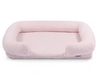 Charlie's Teddy Fleece Memory Foam Sofa Bed - Pink