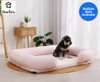 Charlie's Teddy Fleece Memory Foam Sofa Bed - Pink