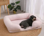 Charlie's Teddy Fleece Memory Foam Sofa Bed - Pink