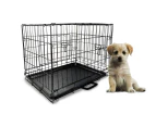 PawHub 24" Small Dog Kennel Collapsible Metal Crate Pet Puppy Cat Rabbit Cage