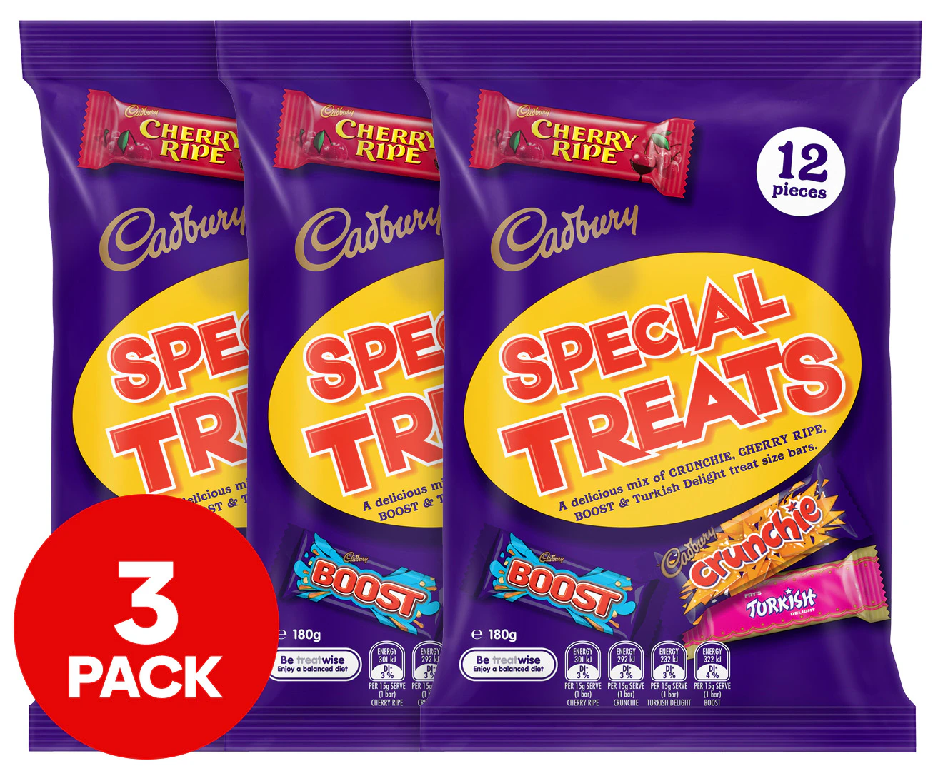 3 x Cadbury Special Treats Sharepack 180g