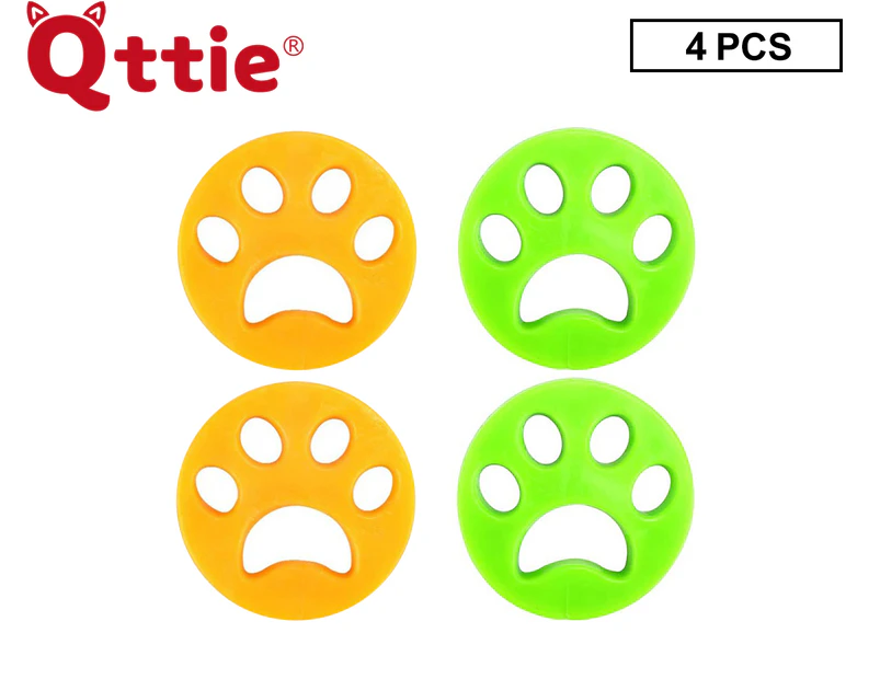 Qttie 4PCS Pet Hair Remover Cat Fur Dog Hair Lint Catcher from Laundry Washing Machine Round