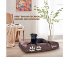 Qttie 70X100CM Waterproof Dog Bed Outdoor Bean Bag Soft Mats Mattress Cushion Sleeping Pet Cat Brown