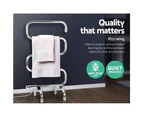 Devanti Electric Heated Towel Rail Rack 5 Bars Freestanding Clothes Dry Warmer