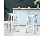 Artiss 2x Bar Stools Kitchen Chairs Wooden White