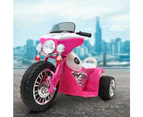 Rigo Kids Electric Ride On Patrol Police Car Harley-Inspired 6V Pink