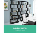 Artiss Bookshelf 6 Tiers - RIVA Black