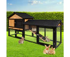 i.Pet Chicken Coop Rabbit Hutch 165cm x 43cm x 86cm Extra Large Run House Cage Wooden Outdoor