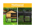 i.Pet Chicken Coop Rabbit Hutch 165cm x 43cm x 86cm Extra Large Run House Cage Wooden Outdoor