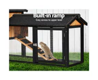 i.Pet Chicken Coop Rabbit Hutch 165cm x 43cm x 86cm Extra Large Run House Cage Wooden Outdoor