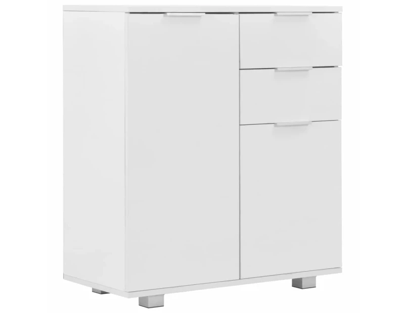 vidaXL Sideboard High Gloss White 71x35x80 cm Engineered Wood