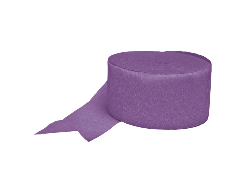 Purple Crepe Paper Streamer Party Decoration