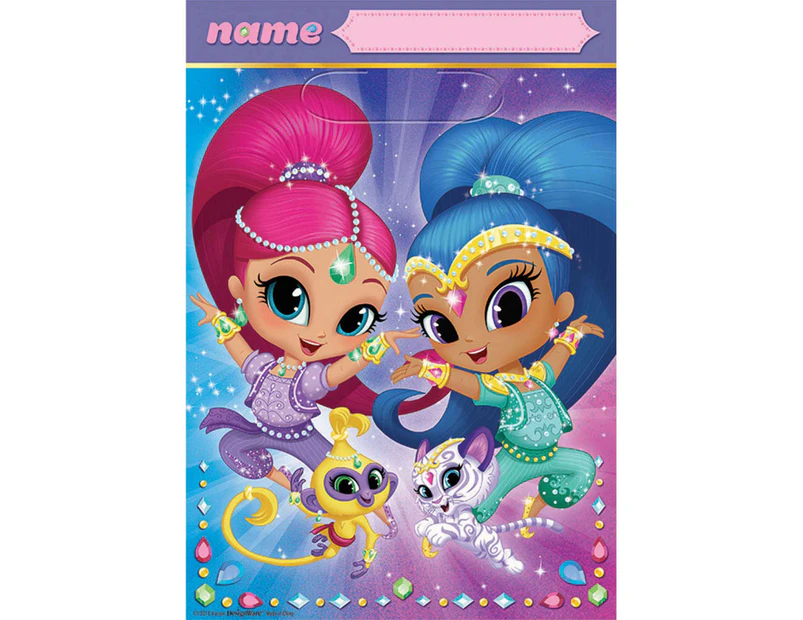 Shimmer and Shine Party Supplies Loot Bags 8 Pack