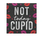 Valentine's Day Beverage Napkins Not today Cupid 16 Pack