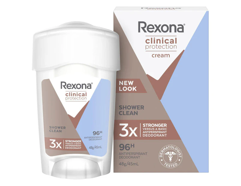 Rexona Clinical Protection Antiperspirant Roll-On Deodorant Shower Clean 48g/45mL