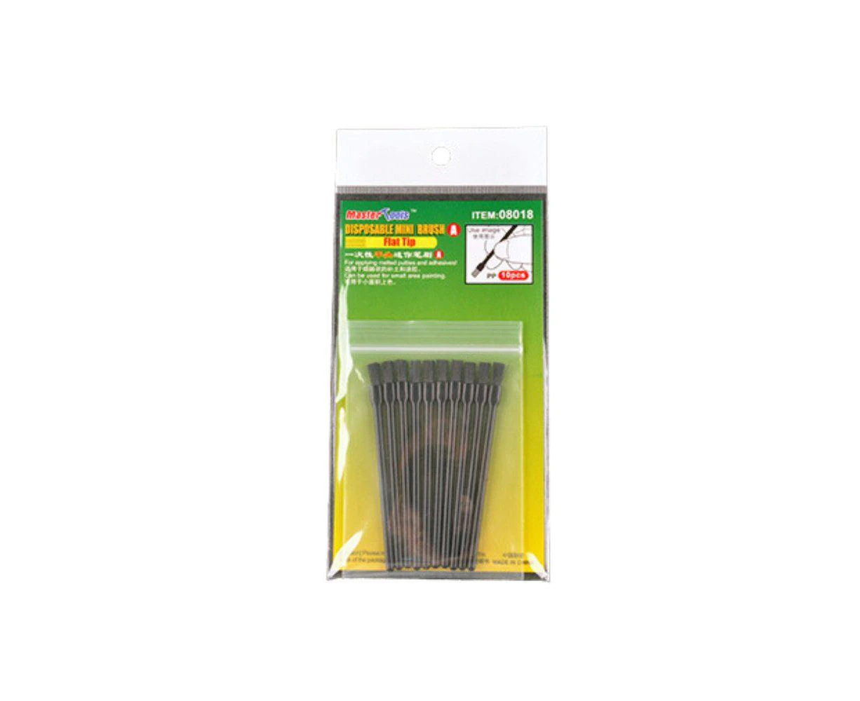 Master Tools Disposable Mini Flat Brush10 pcs Disposable