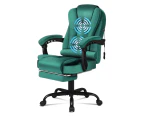 ALFORDSON Massage Office Chair Footrest Executive Velvet - Green