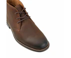 Hush Puppies Men's Harbour Leather Chukka Shoes Ankle Lace-Up Bounce 2.0 - Brown