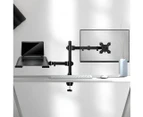 Monitor Stand Dual Arm Desk Mount Bracket Screen Laptop Tray Holder Adjustable