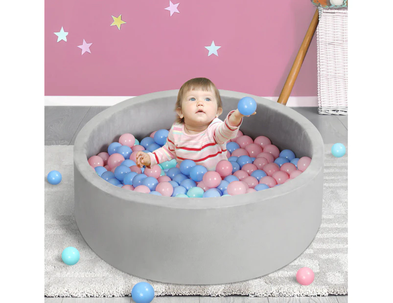 Bopeep Kids Balls Pit Baby Ocean Play Foam Pool Barrier Toy Padding Child Grey