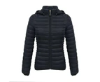 Lookbook Womens Short Down Jacket Stand Collar Lightweight Removable Cap-Black