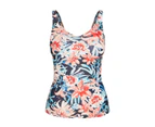 W Lane - Womens Swimwear - Floral - Tankini Swim Top - Elastane - Tropical Print - WLane Swimsuit - Women's Summer Beach Fashion - Floral