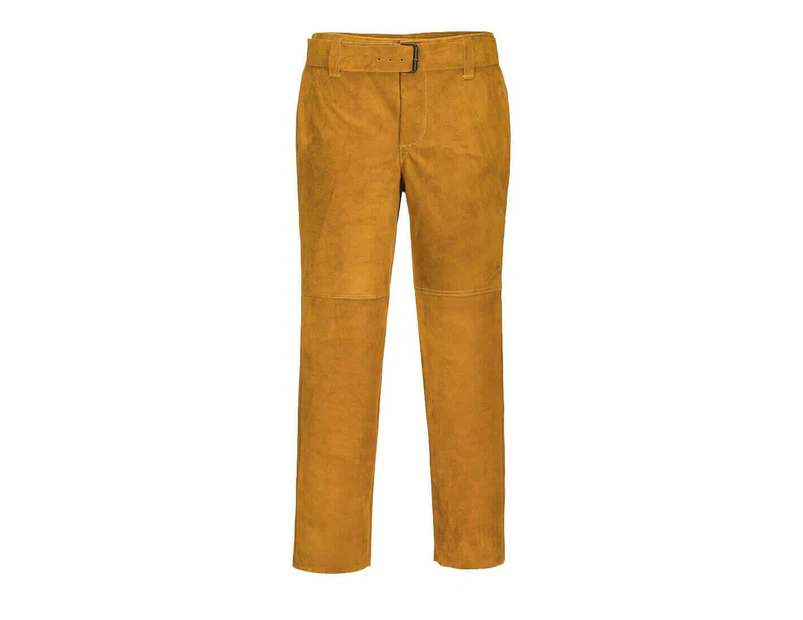 Portwest Mens Welding Leather Trousers (Tan) - PW1099