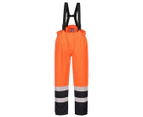 Portwest Mens Hi-Vis Bizflame Rain Multi-Norm Safety Trousers (Orange/Navy) - PW1168