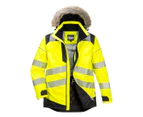 Portwest Mens PW3 Hi-Vis Winter Jacket (Yellow/Black) - PW1135