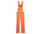 Portwest Mens Hi-Vis Breathable Bib And Brace Trouser (Orange) - PW1144
